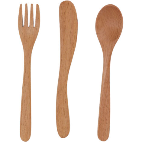 Ensemble de couverts en bois de hêtre épais et robuste, style japonais, pour cuisine et salle à manger