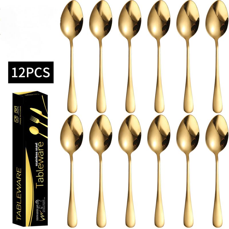 Ensemble de couverts Thsinde ensemble de couverts 12 pièces, n acier inoxydable poli, brillant, va au lave-vaisselle b