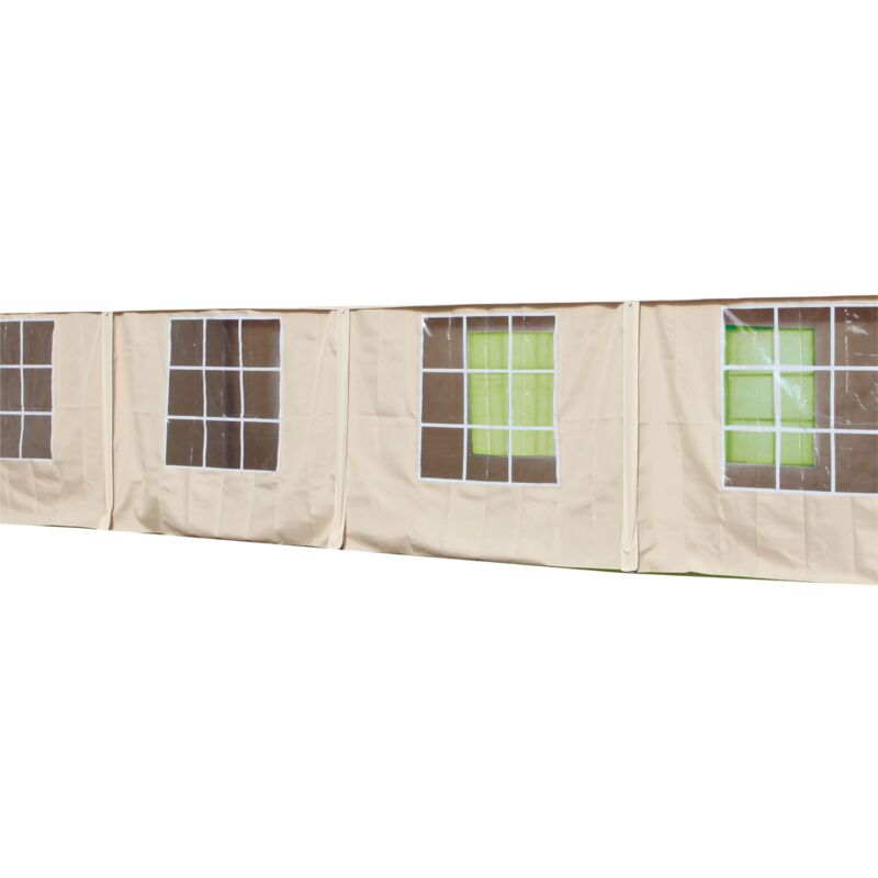 Iperbriko - Ensemble de couvertures latérales pour Big Royal Gazebo YF5005S Blanc
