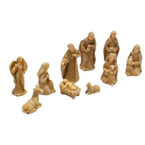 Ensemble de Crèche Noël, D'Ornements Cadeaux, Décoration Artisanale, Accessoires Décoratifs Salon et Chambre à Coucher