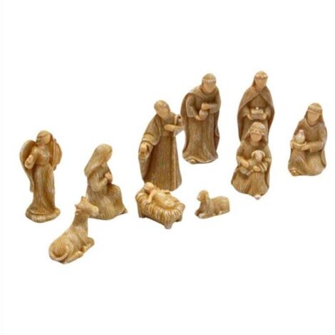 Ensemble de Crèche Noël, D'Ornements Cadeaux, Décoration Artisanale, Accessoires Décoratifs Salon et Chambre à Coucher