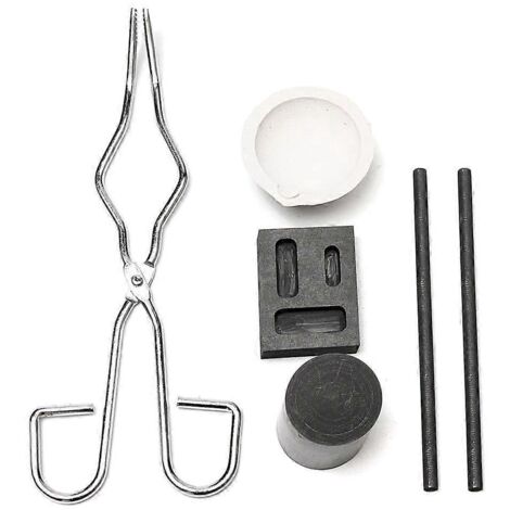 Ensemble de creusets en graphite pour la fusion des métaux (or, argent, laiton) et la coulée au four.