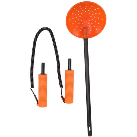 Ensemble de cuillères à glace rétractables pour la pêche sur glace, kit de cuillères à glace haute résistance, orange, idéal pour la survie en hiver.