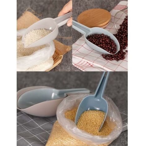 Ensemble de cuillères en plastique Cuillère à nourriture pour animaux de compagnie Pelle à nourriture pour chiots Cuillère à mesurer Cuillère à nourriture sèche Ensemble de cuillères pratiques multifo