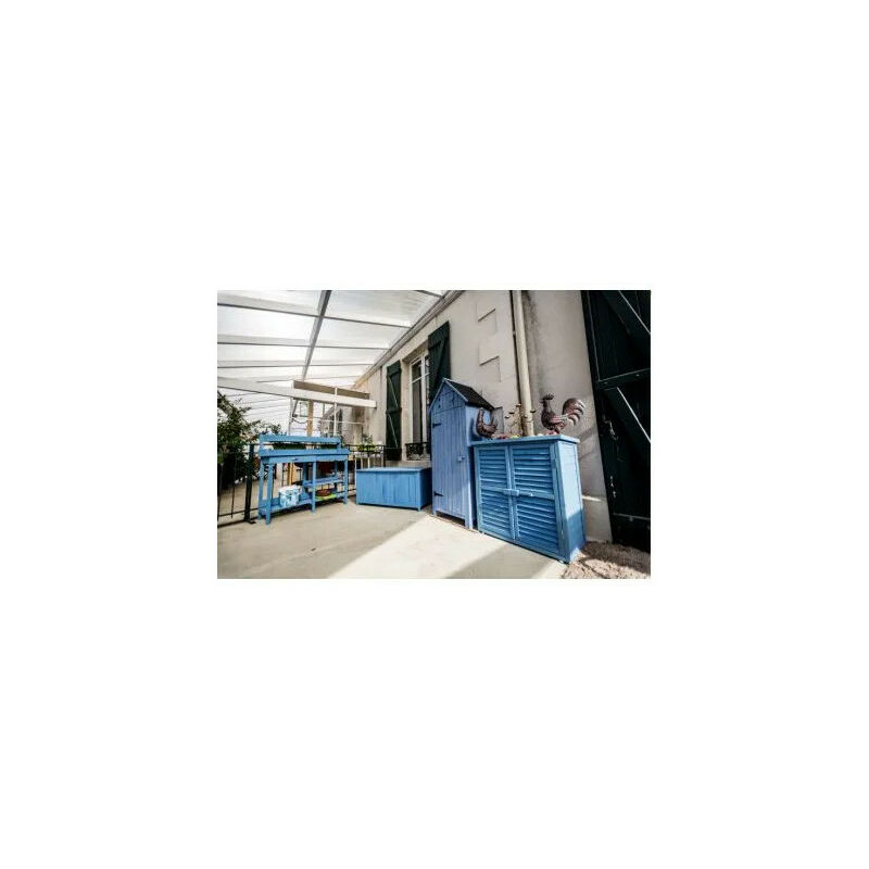 Habrita - Foresta - Ensemble de cuisine et atelier de jardinage lasure couleur bleu - cub