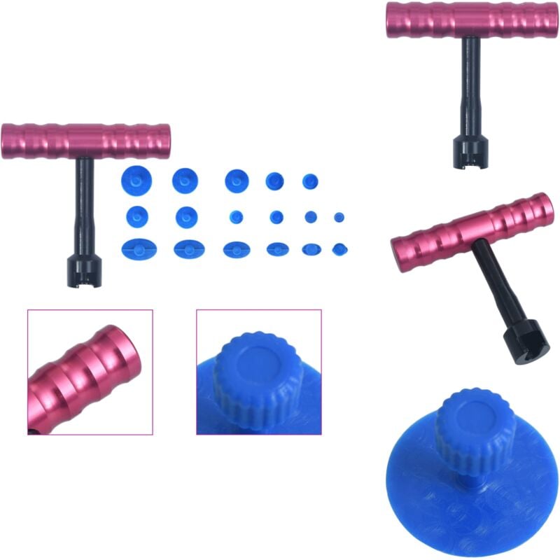 Ensemble de débosselage sans peinture 19 pcs - Outil De Réparation De Bosse - Kit De Débosselage - Réparateur De Carrosserie - Outil Auto - Réparer