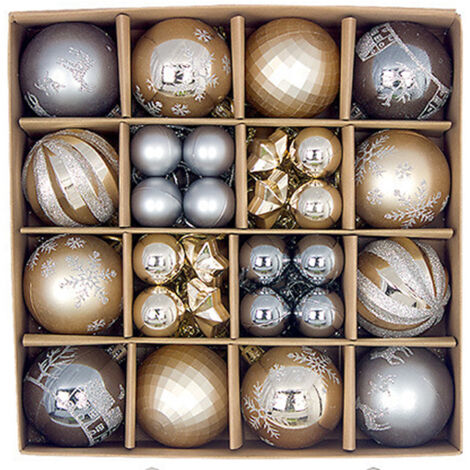 Ensemble de décorations de Noël, boules décoratives incassables à suspendre pour sapin de Noël, décorations de Noël en vrac pour décoration de table