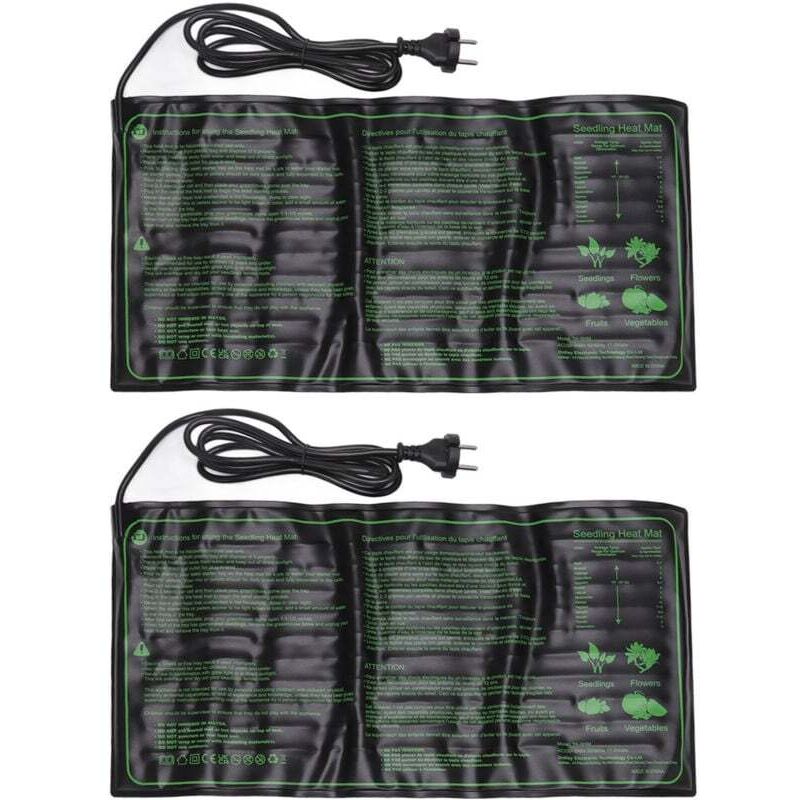 Tapis Chauffant Imperméable 2 Pièces Pour Semis Température Constante Croissance Graines Prise UE 220-240V