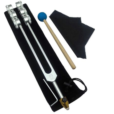 Ensemble de diapasons OTTO32HZ avec vis de base pour la guérison des chakras et de l'esprit.