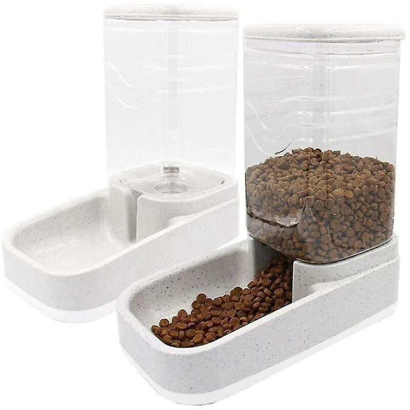 Fei Yu - Ensemble de distributeur de nourriture et d'eau de 3,8 l pour l'alimentation automatique des chiens et autres animaux de compagnie, adapté à