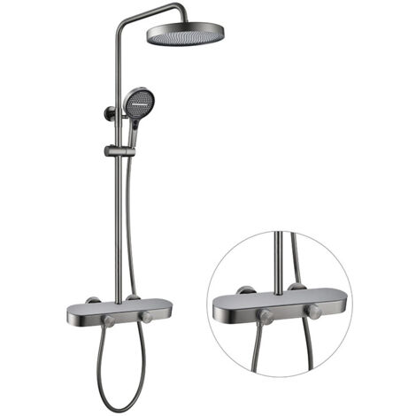 Ensemble de douche 3 modes avec table de rangement