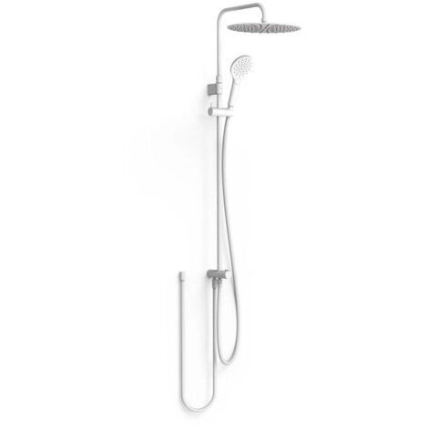 Ensemble de douche adaptable à tout type de robinet Blanc mat - TRES 19063502BM