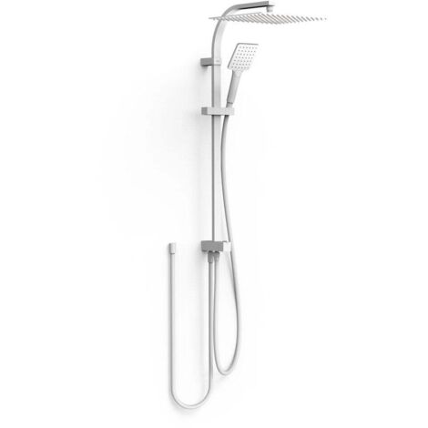 Ensemble de douche adaptable à tout type de robinet Blanc mat - TRES 19063504BM