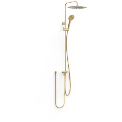 Ensemble de douche adaptable à tout type de robinet Or Mat 24K - TRES 19063502OM