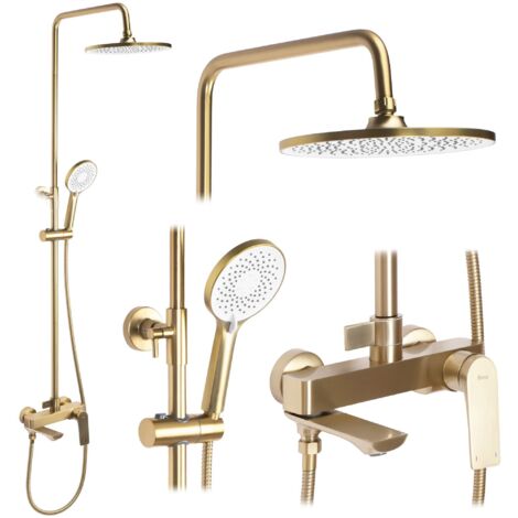 ENSEMBLE DE DOUCHE AVALON OR BROSSÉ SKU REA-P2400