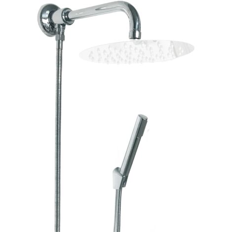 Ensemble de douche avec inverseur, bras de douche 30cm, et douchette avec tuyau