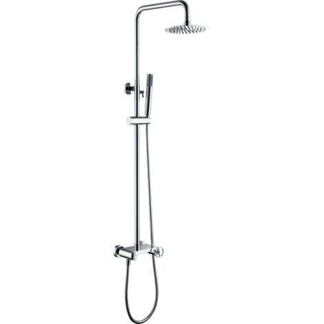 Ensemble de douche avec mélangeur  Modèle OLIMPO  Couleur Grise  Finition Chrome [ IMEX® ]