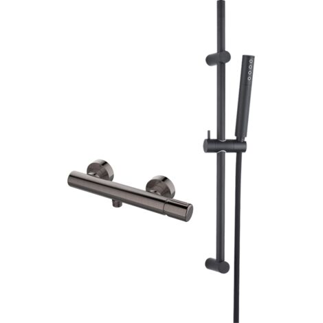 Ensemble de douche  avec mitigeur Pretto, Couleur: Graphite