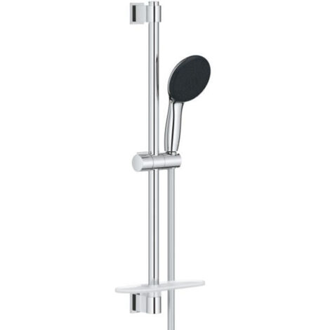 Ensemble de douche avec pommeau 2 jets, barre 60cm, flexible et tablette- GROHE Vitalio Start 110 26952001 - Economie d'eau - Ch