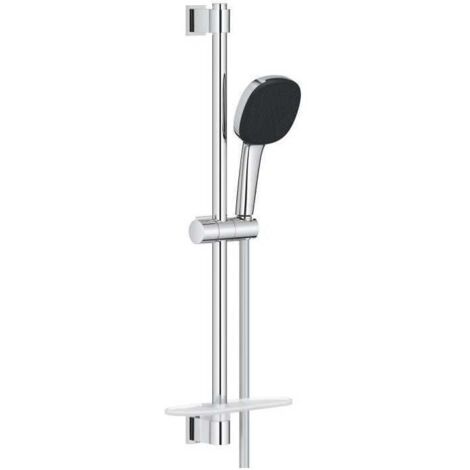 Ensemble de douche avec pommeau 2 jets, barre, flexible et tablette - GROHE Vitalio Comfort 110 26929001 - Economie d'eau - Chro