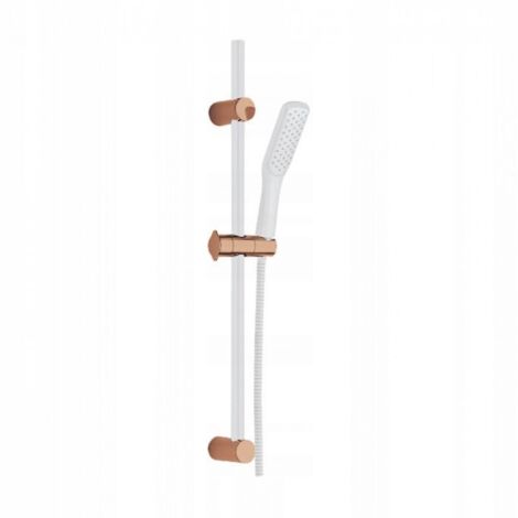 Ensemble de douche blanc et or rose