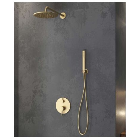 Ensemble de douche doré à encastrer ARTEMIS avec douchette 210cm