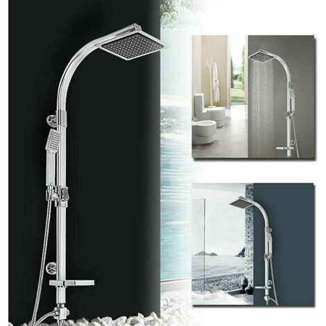 Ensemble de douche douche pluie sans thermostat, ensemble pomme de douche en acier inoxydable système de douche garniture de douche avec douchette à main
