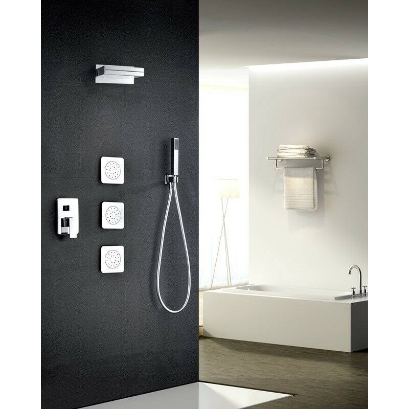 Imex - Robinet de douche mural chromé monocommande pour douche Série Formentera