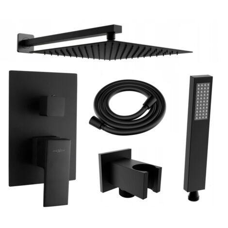 Ensemble de douche encastré Mexen Uno DR02, noir - 71435DR02-70