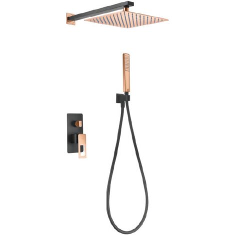 Ensemble de douche encastré série Suède en or rose