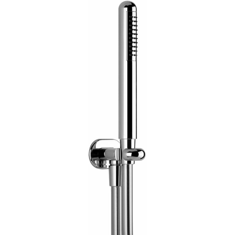 GESSI Ensemble de douche Goccia, avec raccord mural coudé 1/2 et support, flexible 1,50 m douchette à main métallique anticalcaire, 33773, Coloris: