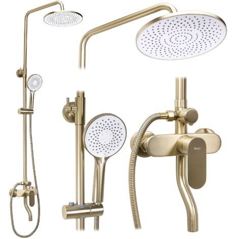ENSEMBLE DE DOUCHE REA DROP BRUSH GOLD