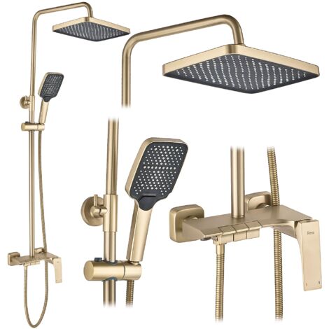ENSEMBLE DE DOUCHE REA JOE  BRUSH GOLD