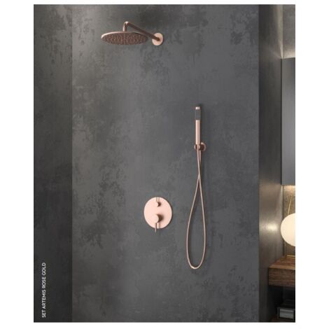 Ensemble de douche rose gold à encastrer ARTEMIS avec douchette 210 cm