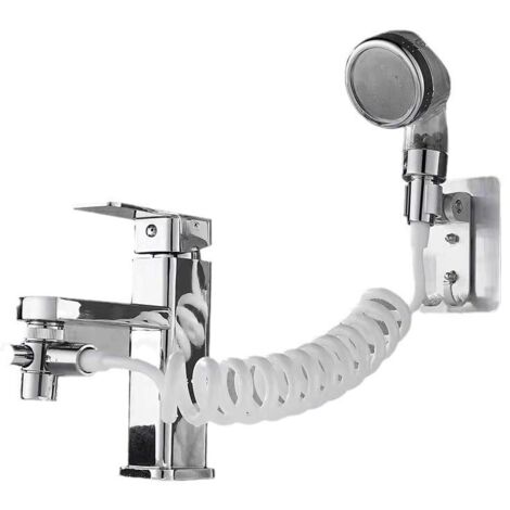 Ensemble de douchette à main pour lavabo, robinet de salle de bain, pommeau de douche à main, flexible et buse de pulvérisation avec 3 modes de jet pour le lavage des cheveux dans la salle de bain.