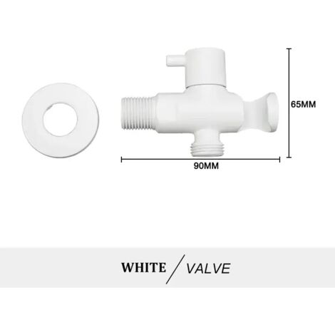 Ensemble de douchette WC bidet portable (robinet blanc) en laiton doré rose, fixation murale, autonettoyant.