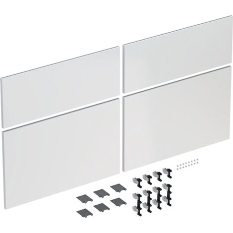 Ensemble de façades de tiroirs GE (4 pièces) pour iCon US pour DWT B : 120 cm, blanc brillant
