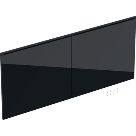 Ensemble de façades de tiroirs GE pour meuble inférieur Acanto, pour WT, largeur 120 cm, noir