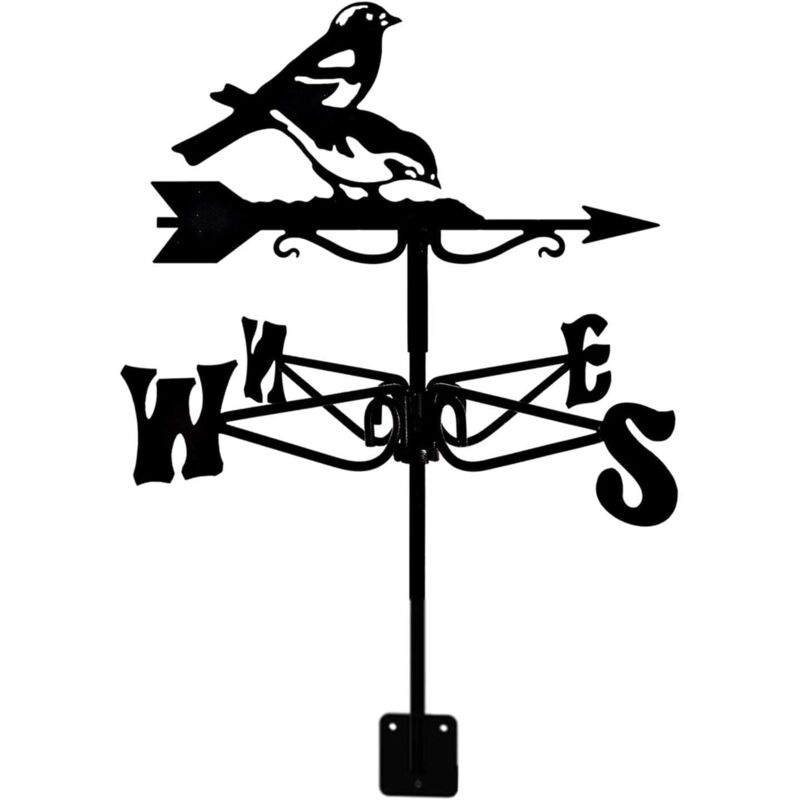 Store Bird Girouettes, Girouette Noire, Logo de Jardin d'Oiseau en Acier Inoxydable