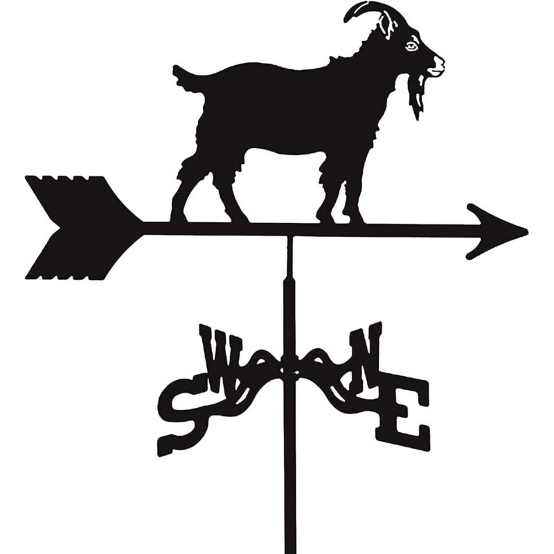 Girouette en métal de chèvre pour l'extérieur en Acier Inoxydable