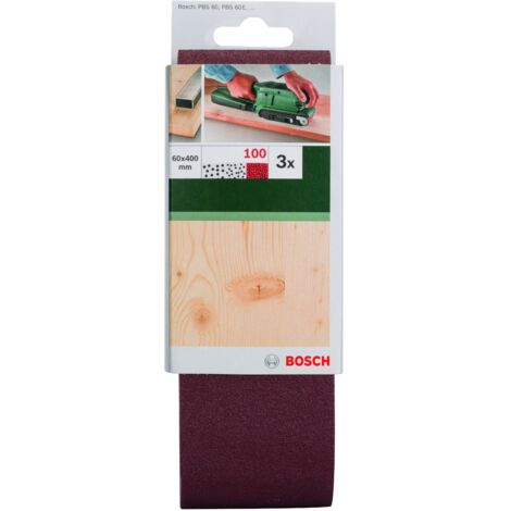 Ensemble de feuilles de papier de verre ruban de qualité rouge Taille 100 BOSCH 2609256190