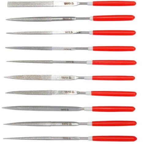 ENSEMBLE DE FICHIERS DE DIAMANT 140/50 , 10 PIÈCES , TOUT DROIT , LIME DIAMANT YATO YT-6144