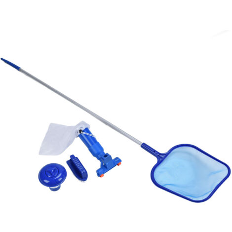 Ensemble de filet à feuilles de piscine, tête d'aspirateur à Jet, dispositif de dosage télescopique, brosse de nettoyage