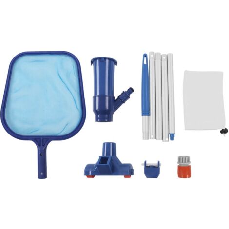 Ensemble de filet d'écumage à tête d'aspirateur de piscine, maille d'écumage avec poteau amovible, fourniture de nettoyeur de piscine