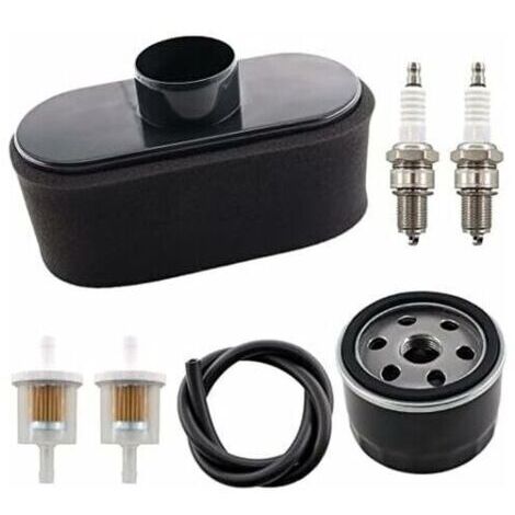 Ensemble de filtre à air avec pré-filtre à huile et bougie d'allumage pour moteur 4 temps de rechange Kawasaki FR651V FR691V FR730V FS481V FS541V FS600V FS651V FS691V FS730V.