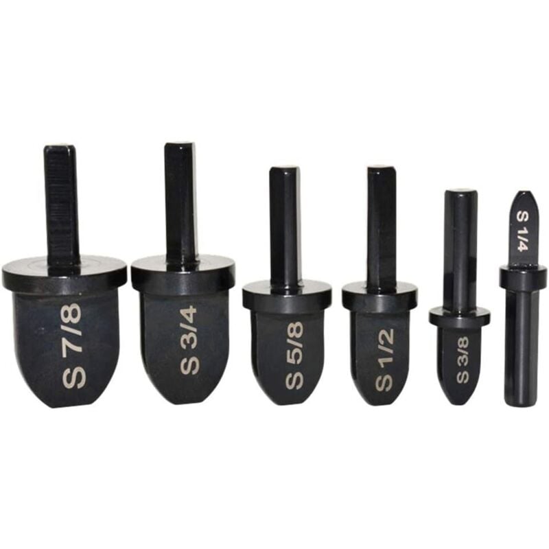 Image of 6-teiliges Kupferrohr-Crimpbohrer-Set, Schärfwerkzeuge mit dreieckigem Griff