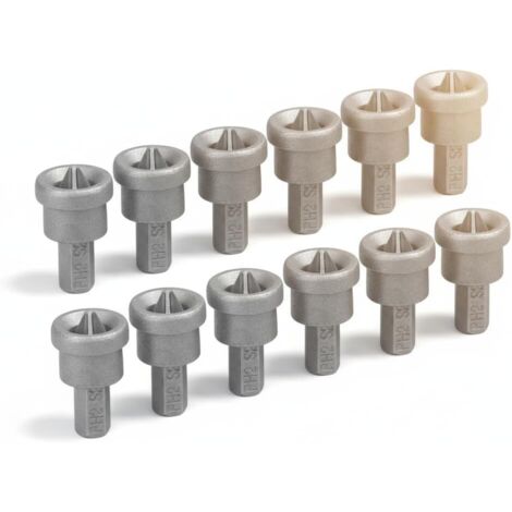 Ensemble de forets pour plaques de plâtre — Kit de 10 pièces PH2 magnétique pour visser les plaques de plâtre avec butée de profondeur et embouts de tournevis cruciformes pour limiter la profondeur de
