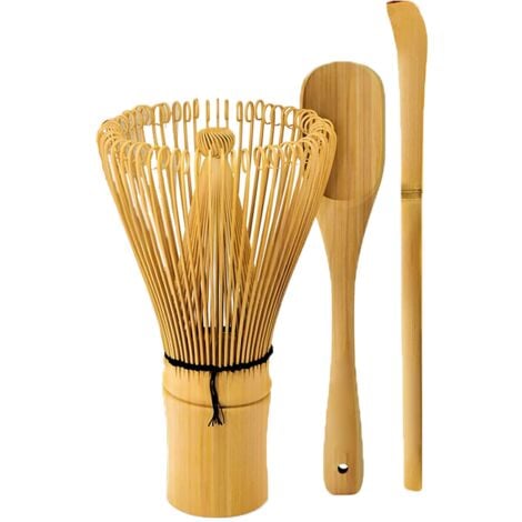 JORMFTTE Ensemble de fouet à matcha - Fouet à matcha, cuillère traditionnelle, cuillère à thé. Fabriqué à la main à partir de bambou naturel