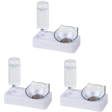 Ensemble de gamelles inclinées pour eau et nourriture pour chat et chien, gamelles surélevées pour petits et moyens chiens et chats