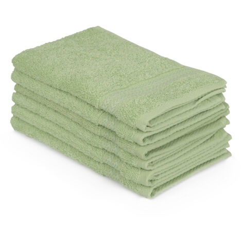 Ensemble de gants de toilette Set 100% Coton Vert 500 gr/m²